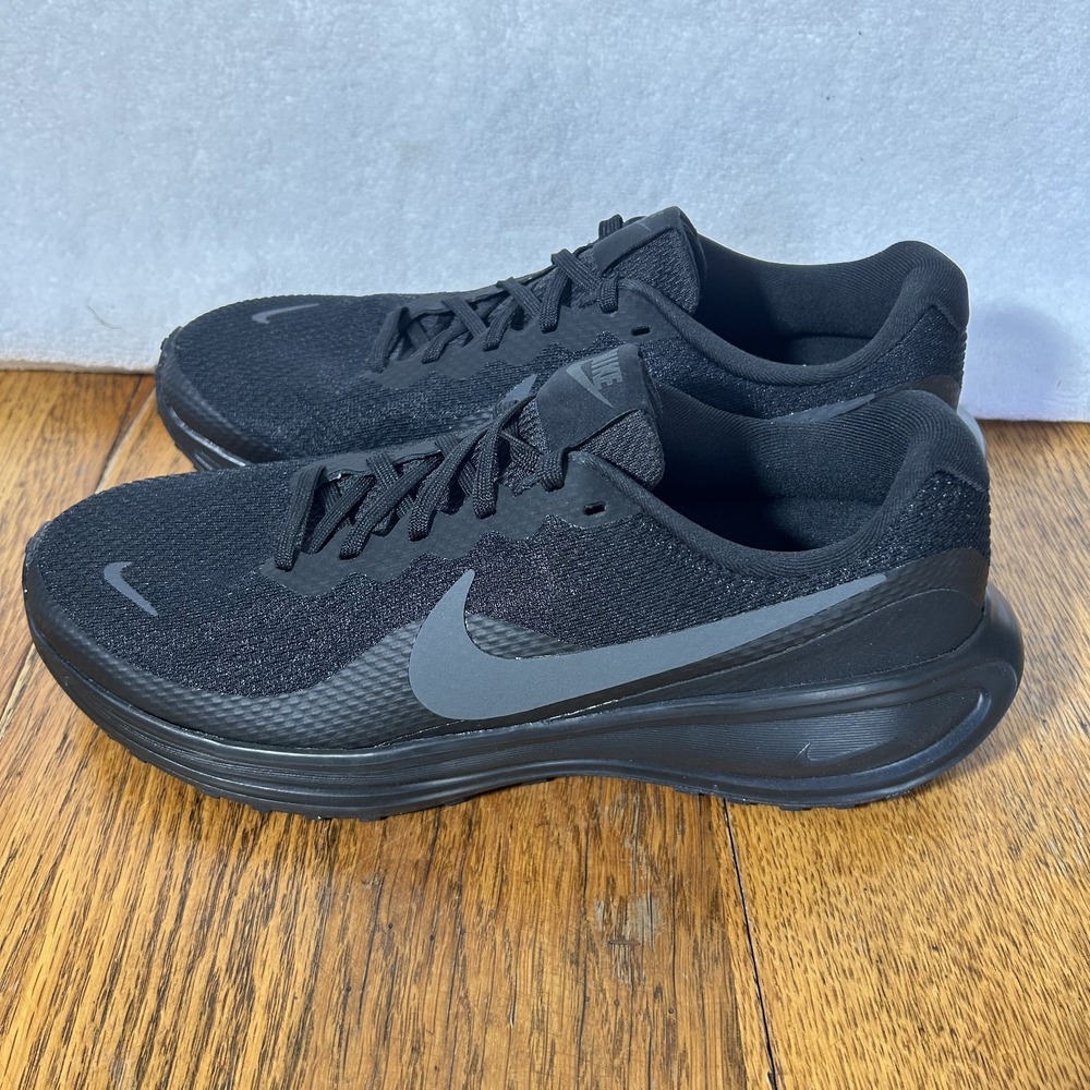 Nike Mens Size 9 Triple Black Revolution 8 Athletic Sneaker Shoes